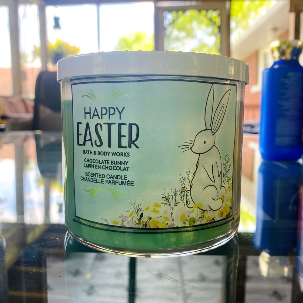 RARE🔥 NEW Bath and Body Works Happy Easter Chocolate Bunny 3-Wick Candle